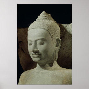 Buddha in der Meditation auf dem Naga-König, Poster