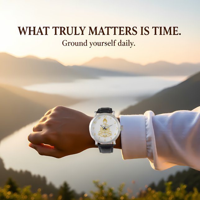 Buddha in der Pose Lotus, Armbanduhr (Von Creator hochgeladen)