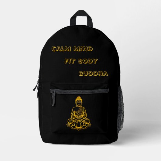 Buddha in der Pose Lotus Bedruckter Rucksack (Vorderseite)
