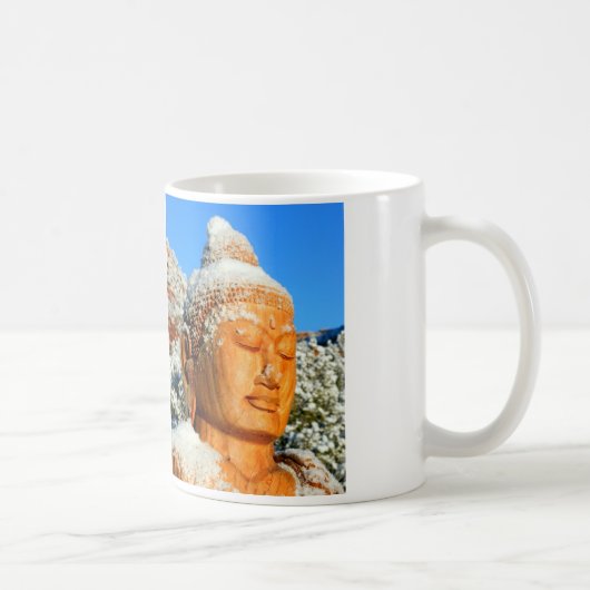 Buddha in der Schnee-Tasse Kaffeetasse (Rechts)