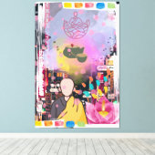 Buddha in der Stadt Leinwanddruck (Insitu (Holzboden))