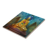 Buddha in der Verzierten Alcove Fliese (Seite)