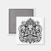 Buddha in Frieden Magnet (Vorderseite/Rückseite)