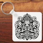 Buddha in Frieden Schlüsselanhänger (Vorderseite)