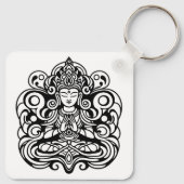 Buddha in Frieden Schlüsselanhänger (Rückseite)