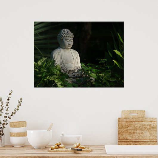 Buddha in Gedanken Poster (Küche)