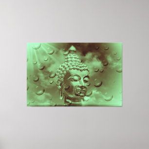 Buddha in Grün Leinwanddruck