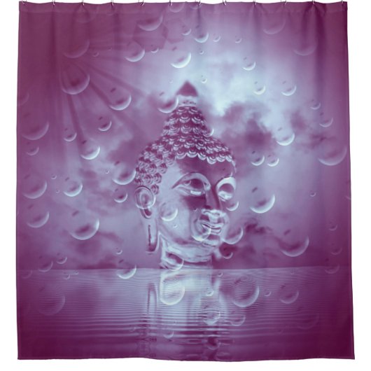 Buddha in lila duschvorhang (Vorderseite)