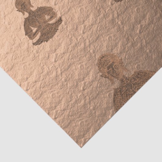 Buddha in Marsala Packpapier Seidenpapier (Detail)