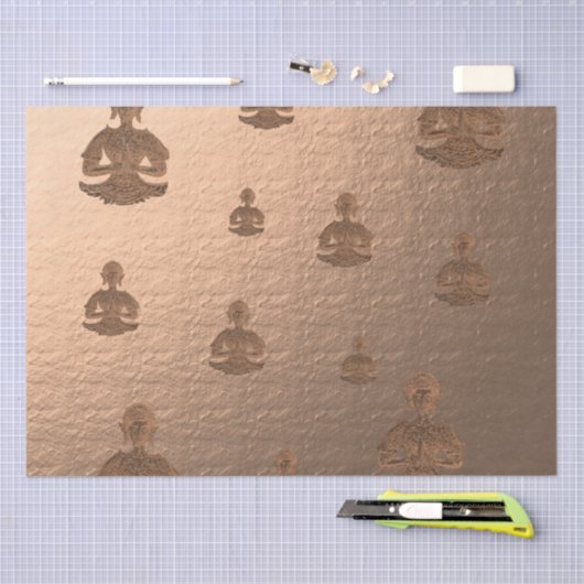 Buddha in Marsala Packpapier Seidenpapier (Handwerk)
