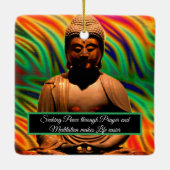 Buddha in Meditation Keramikornament (Rückseite)