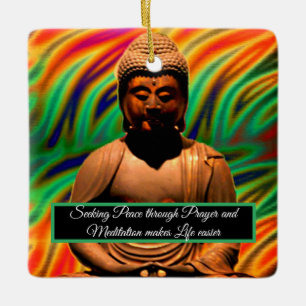 Buddha in Meditation Keramikornament