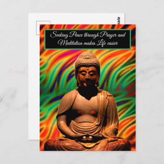 Buddha in Meditation Postkarte (Vorne/Hinten)