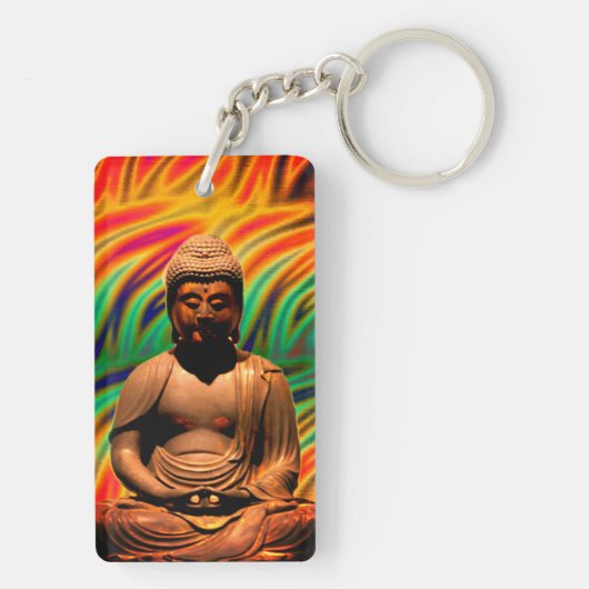 Buddha in Meditation Schlüsselanhänger (Rückseite)