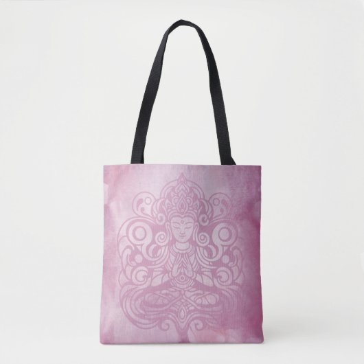 Buddha in Peace Pink Tasche (Vorderseite)