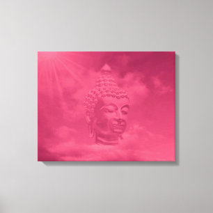 Buddha in rosa leinwanddruck