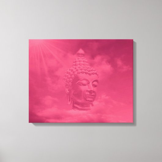 Buddha in rosa leinwanddruck (Vorderseite)