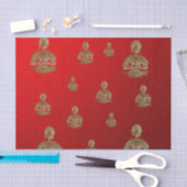 Buddha in Rot Seidenpapier (Handwerk)