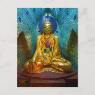 Buddha in verzierter Nische Postkarte