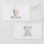 Buddha in Weiß | Ruhe und Meditation Visitenkarte (Vorne/Hinten)