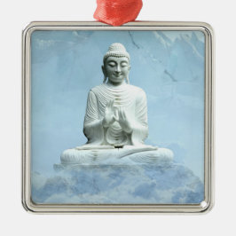 Buddha in Wolken Ornament Aus Metall