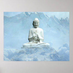 Buddha in Wolken Poster