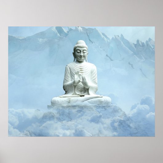 Buddha in Wolken Poster (Vorne)