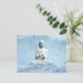 Buddha in Wolken Postkarte (Stehend Vorderseite)