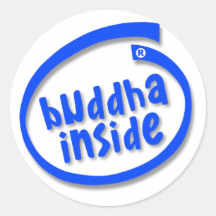 Buddha Inside Runder Aufkleber