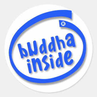 Buddha Inside Runder Aufkleber