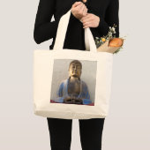Buddha-Inspiration, Meditation, zweiseitige Totent Jumbo Stoffbeutel (Vorderseite (Produkt))