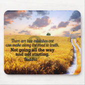 Buddha Inspiration Zitat "Weg zur Wahrheit" Mousepad (Vorne)