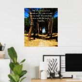 Buddha inspirierender Weg QUOTE Plakat (Heimbüro)