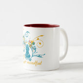 Buddha ist aufmerksam zweifarbige tasse (VorderseiteRechts)