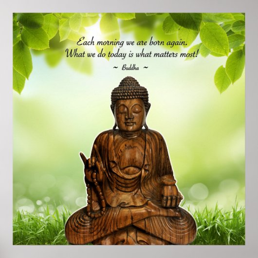 Buddha - Jeden Morgen. Poster (Vorne)