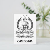 Buddha Kambodscha Postkarte (Stehend Vorderseite)