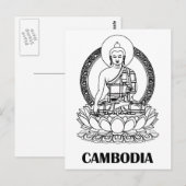 Buddha Kambodscha Postkarte (Vorne/Hinten)