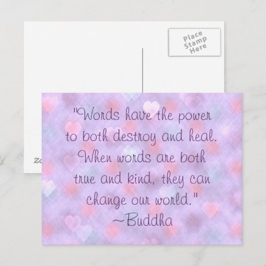 Buddha Kind Wörter Zitat Postkarte (Vorne/Hinten)