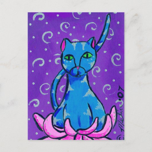 Buddha Kitty Postkarte (Vorderseite)