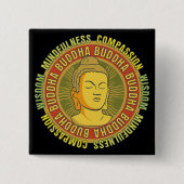 Buddha-Klugheit Button (Vorderseite)