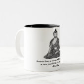 Buddha-Klugheit Zweifarbige Tasse (Vorderseite Links)