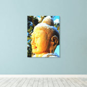 Buddha Kopf gewickelt Leinwand (Insitu (Holzboden))