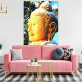 Buddha Kopf gewickelt Leinwand (Insitu (Wohnzimmer))
