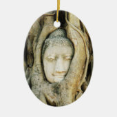 Buddha-Kopf im Feigenbaum. Ayutthaya, Thailand Keramikornament (Vorne)