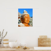 Buddha Kopf im Schnee Poster (Küche)