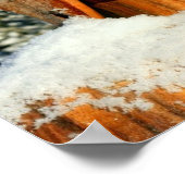 Buddha Kopf im Schnee Poster (Ecke)