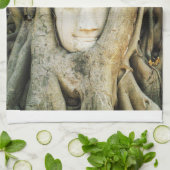 Buddha Kopf in der Feigenbaum .. Ayutthaya, Thaila Geschirrtuch (Gefaltet)