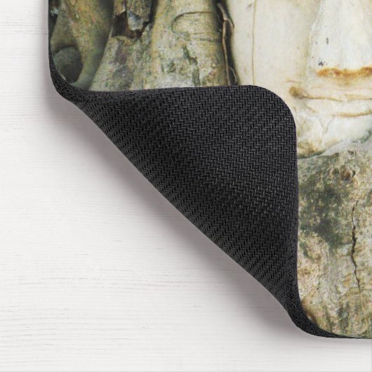 Buddha Kopf in der Feigenbaum .. Ayutthaya, Thaila Mousepad (Ecke)