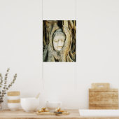 Buddha Kopf in der Feigenbaum .. Ayutthaya, Thaila Poster (Küche)