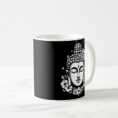 Buddha-Kopf mit Blume Kaffeetasse (VorderseiteRechts)